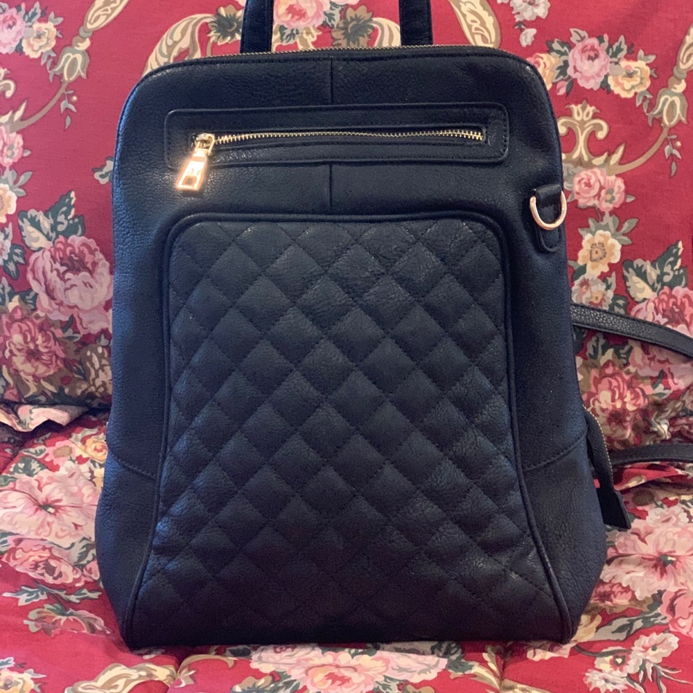 Black backpack/cross body purse